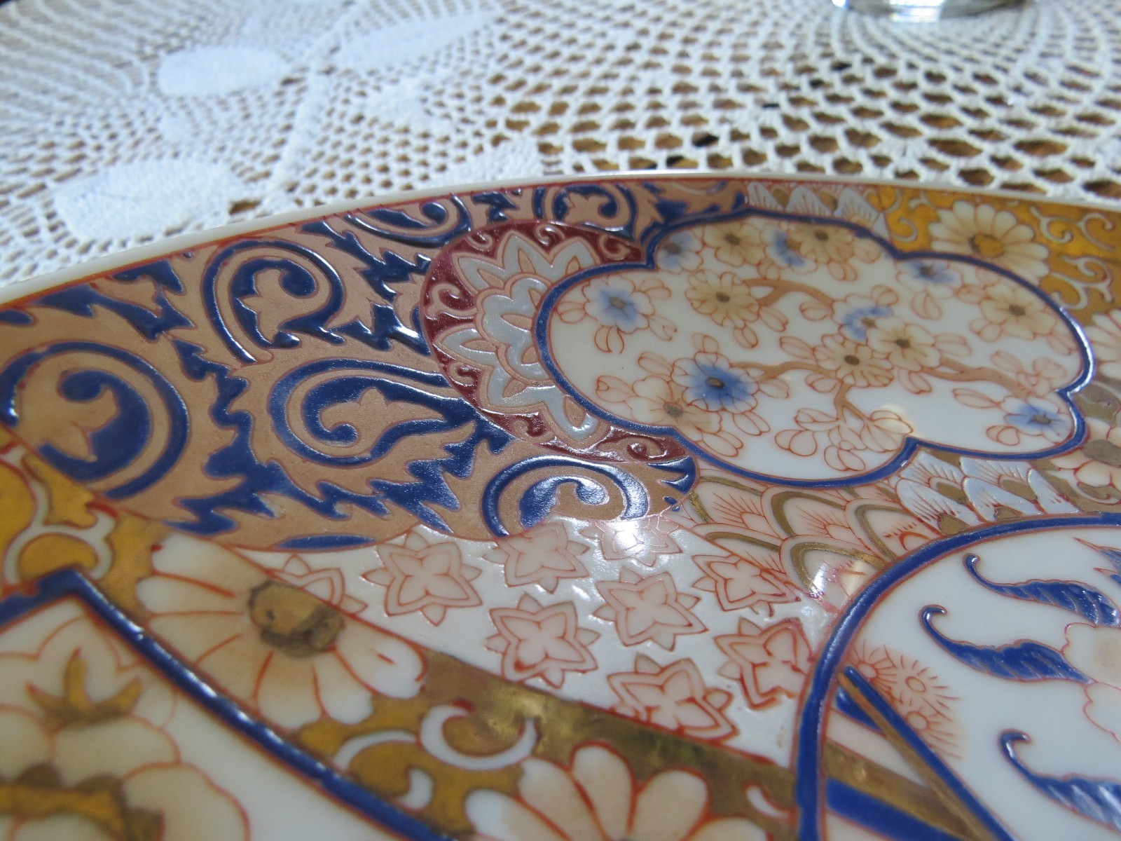 CHINESE PORCELAIN CHARGER QIANLONG MARK 31 CM GREAT QING DYNASTY IMARI PLATE