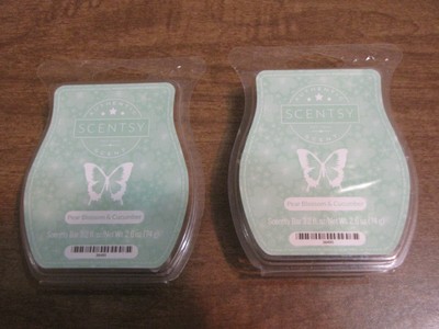 SCENTSY PEAR BLOSSOM & CUCUMBER 1 NEW & 1 MISSING 2 SQUARES