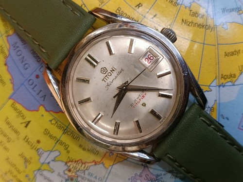 【ファッション通販】の商品をすべて AUTHENTIC SWISS WINDING TITOFLEX JEWELS 21 AIRMASTER TITONI 時計