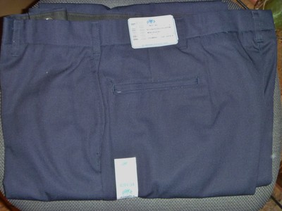 NEW US NAVY UNIFORM SLACKS trousers 42R x 34 DSCP QUARTERDECK blue WORK PANTS
