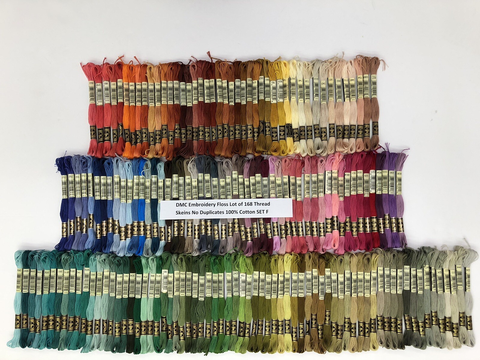 DMC Embroidery Floss Lot of 168 Thread Skeins No Duplicates 100% Cotton SET F