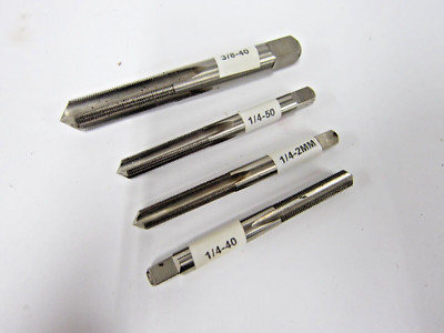 1/4-50, 1/4-40, 1/4-2mm, 3/8-40  GAGE MAKER TAP BUNDLE nos