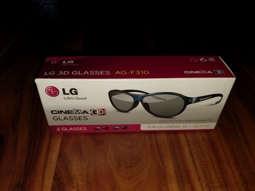 2 LG Cinema TV Passive 3D Glasses AG-F310 - In Original Box