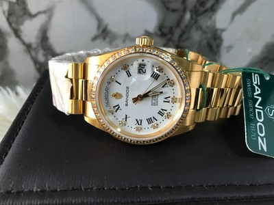 Sandoz Automatic President Sapphire White Dial Stainless Steel 1188D, SWISS
