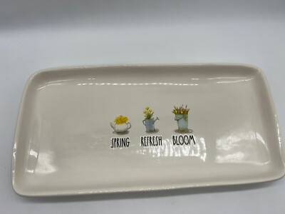 Rae Dunn Spring Refresh Bloom Platter 195  Renew Easter Tray Magenta Artisan