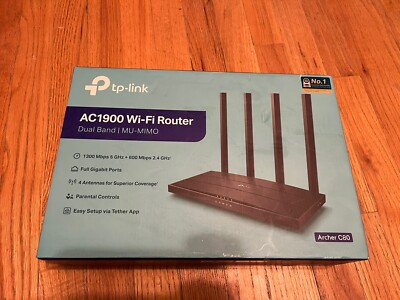 TP-Link AC1900 Wireless MU-MIMO WiFi Router Dual Band Gigabit Archer C80