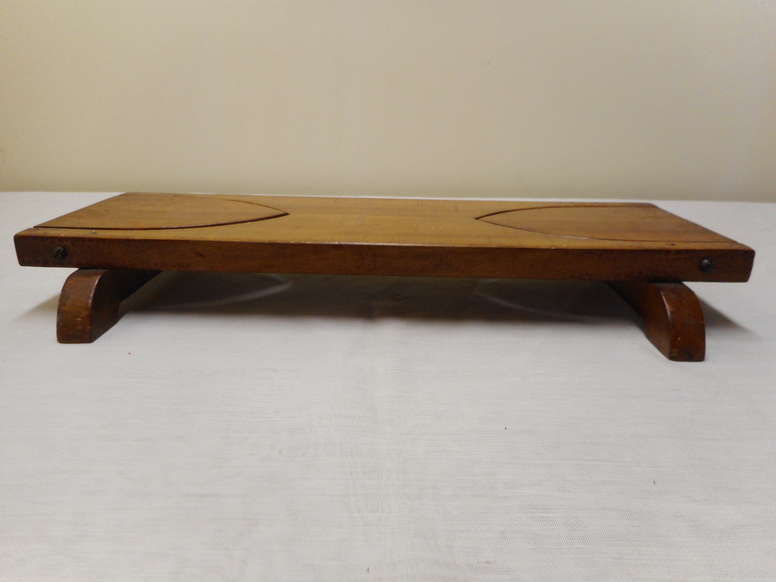 Vintage Wood Cook Book Holder Table Desk Folk Art Display