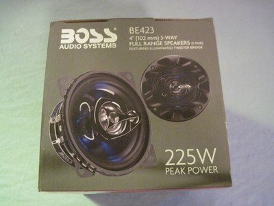 BOSS Audio BE423 225 Watt (1 Pair), 4 Inch, Full Range, 3 Way Car Speakers