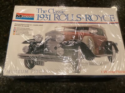 Vintage Monogram 1931 Rolls Royce Phaeton Model Kit 1/24 #2303 $1 NO RESERVE