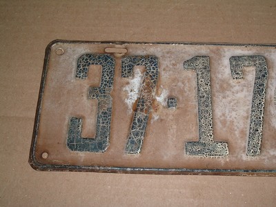 1928 Kansas License Plate 37-174 Car Tag