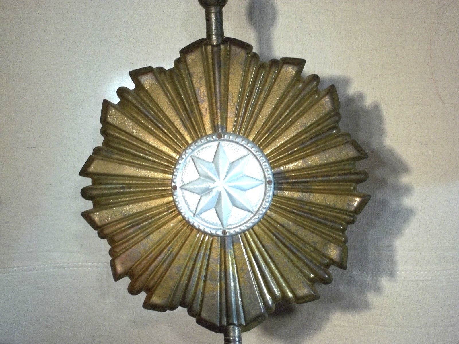 ANTIQUE 19th CENTURY FOLK ART ODDFELLOWS GRANGE HALL EAGLE HEAD BANNER