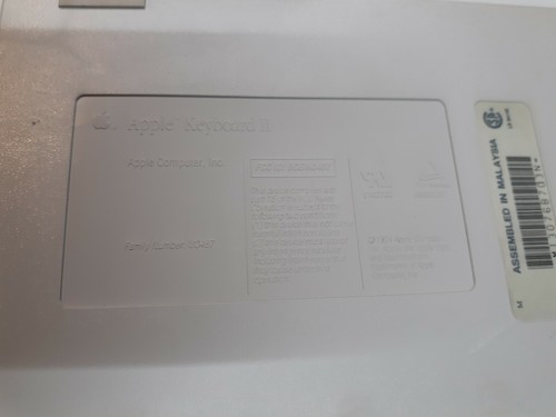 Apple Keyboard II for Macintosh ADB Apple Desktop Bus Mac Vintage M0487 No Wire