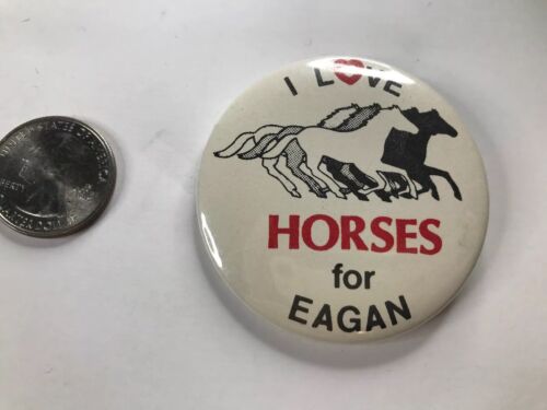 Pin /Button Vintage 2 1/4I Love Horses For Eagan