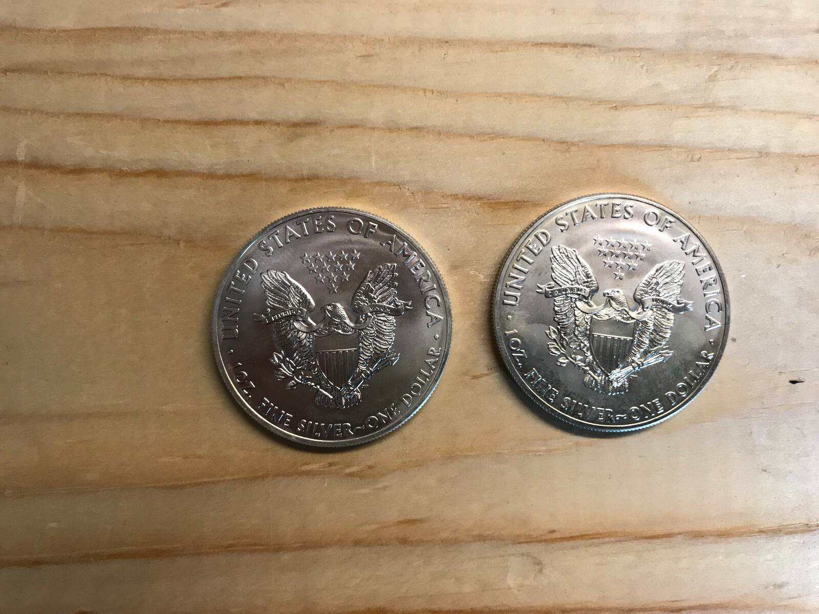 Lot of 2 - 2013 American Silver Eagles 1 oz .999 Fine BU