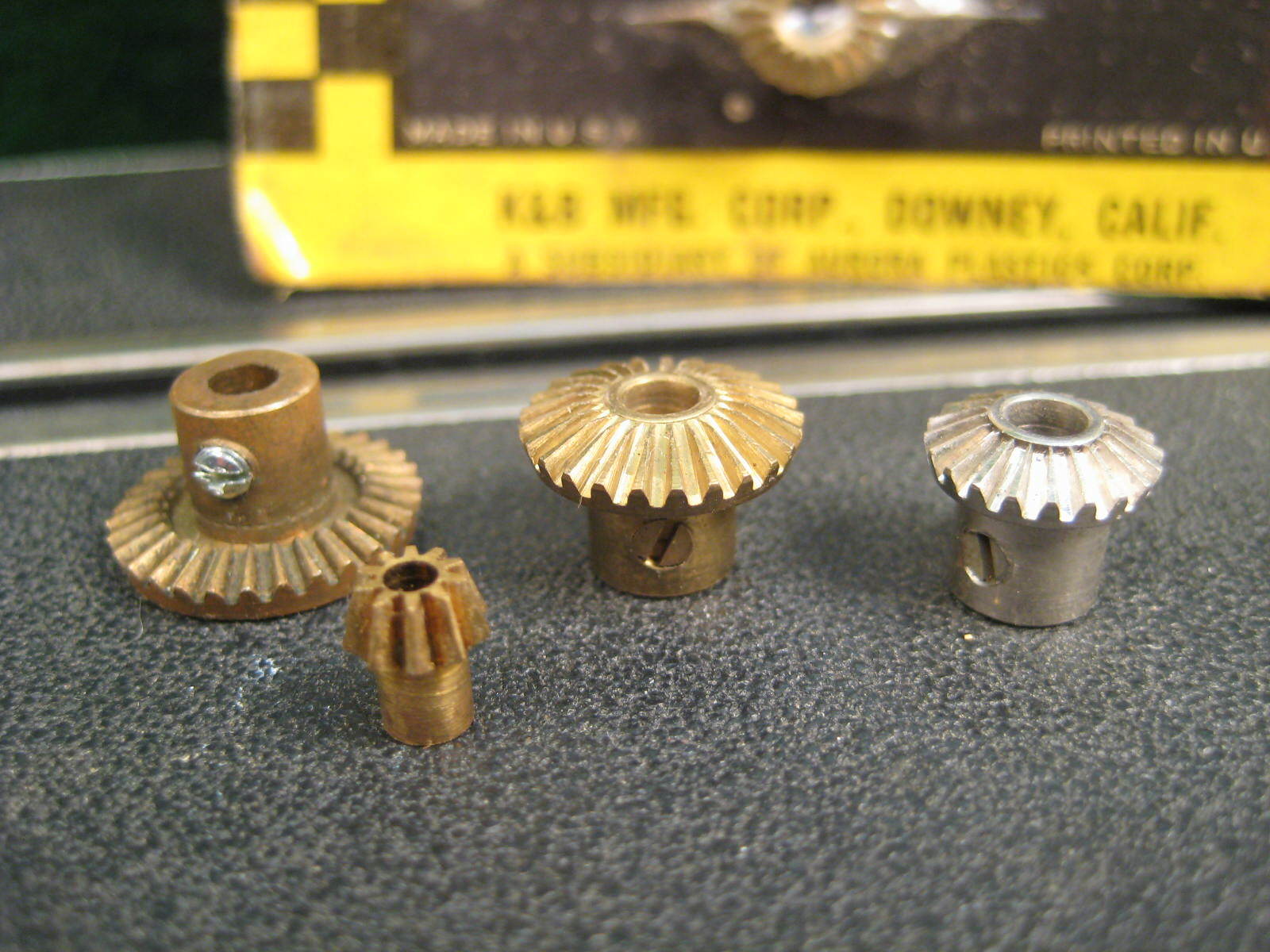 Vintage K & B PIT STOP Various Bevelled gear sets  3/32