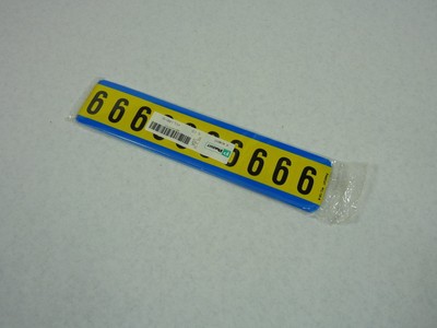 Panduit PCL100-6 Vinyl Cloth Number '6' Marker 1'' Tall Lot of 40 Sheets  NEW