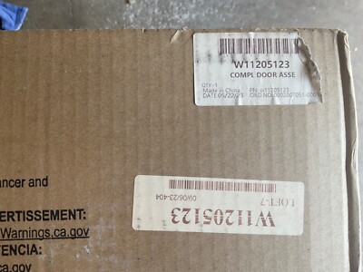 New OEM open box Whirlpool/Kitchenaid microwave door assembly W11205123
