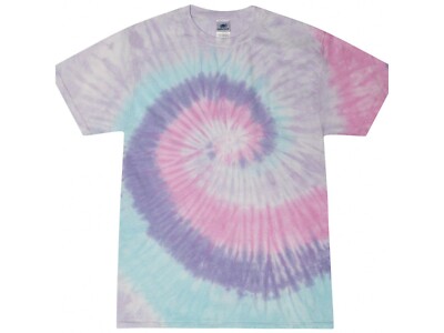 Psychedelic Multicolored Tie Dye T-Shirts Kids & Adult 100% Cotton Colortone