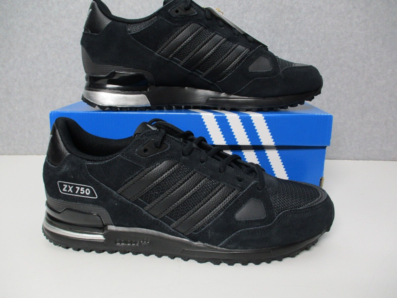 Adidas Zx 750 Retro Originals Shoes Suede Black Mens Sz 10 Adidas Zx 750 Retro Originals Shoes Suede Black Mens Sz 10