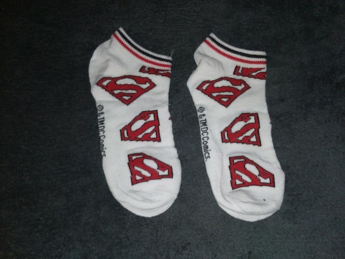 D.C. Comics Super Man Socks 2 Pairs Kids LG