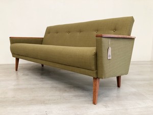 vintage inspired danish mid century 60s 3 seat cocktail sofa settee in teak 5SONPAJN