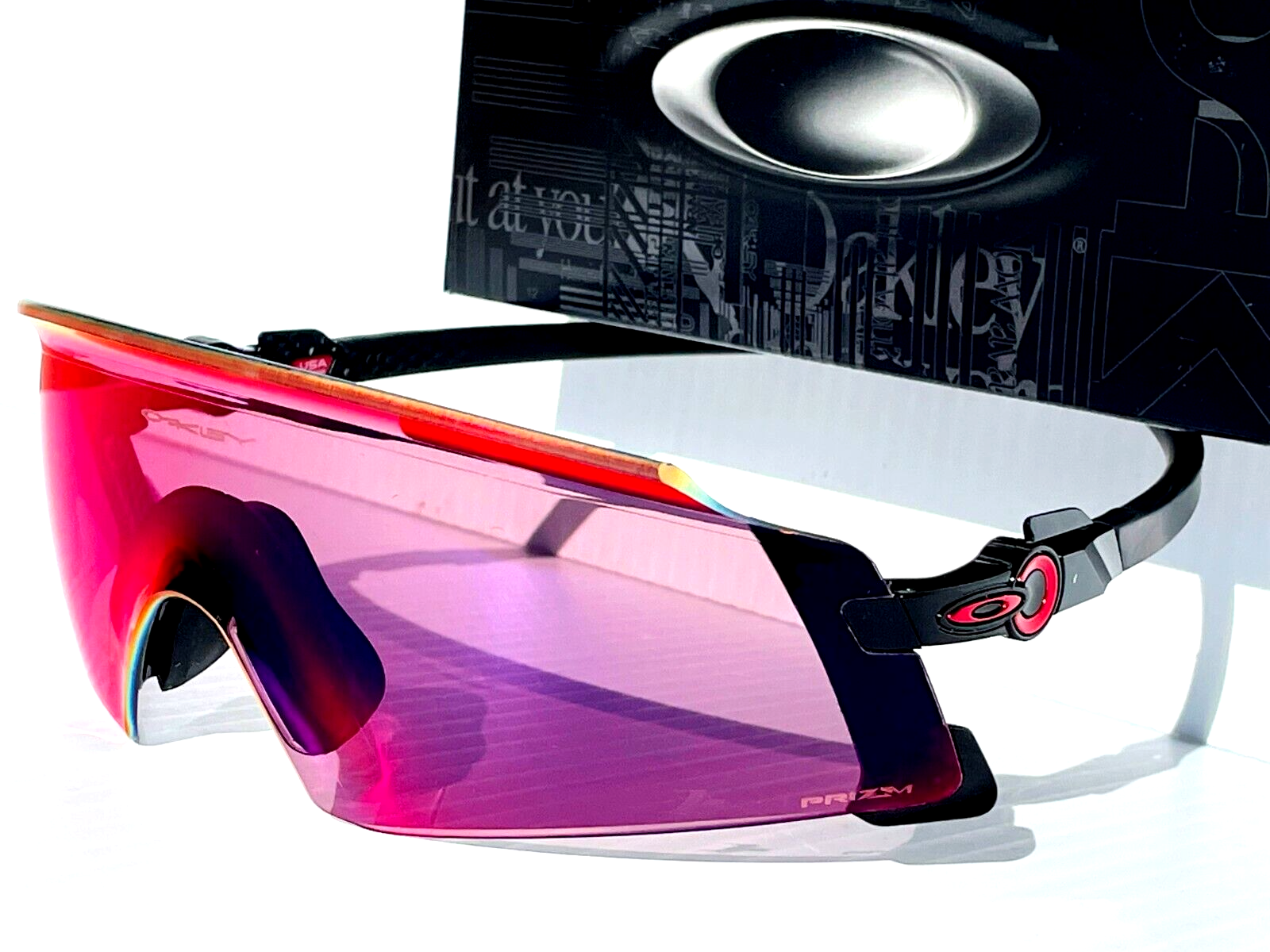 NEW Oakley ENCODER Polished Black PRIZM Ruby Road Shield w NEW Oakley ENCODER Polished Black PRIZM Ruby Road Shield w