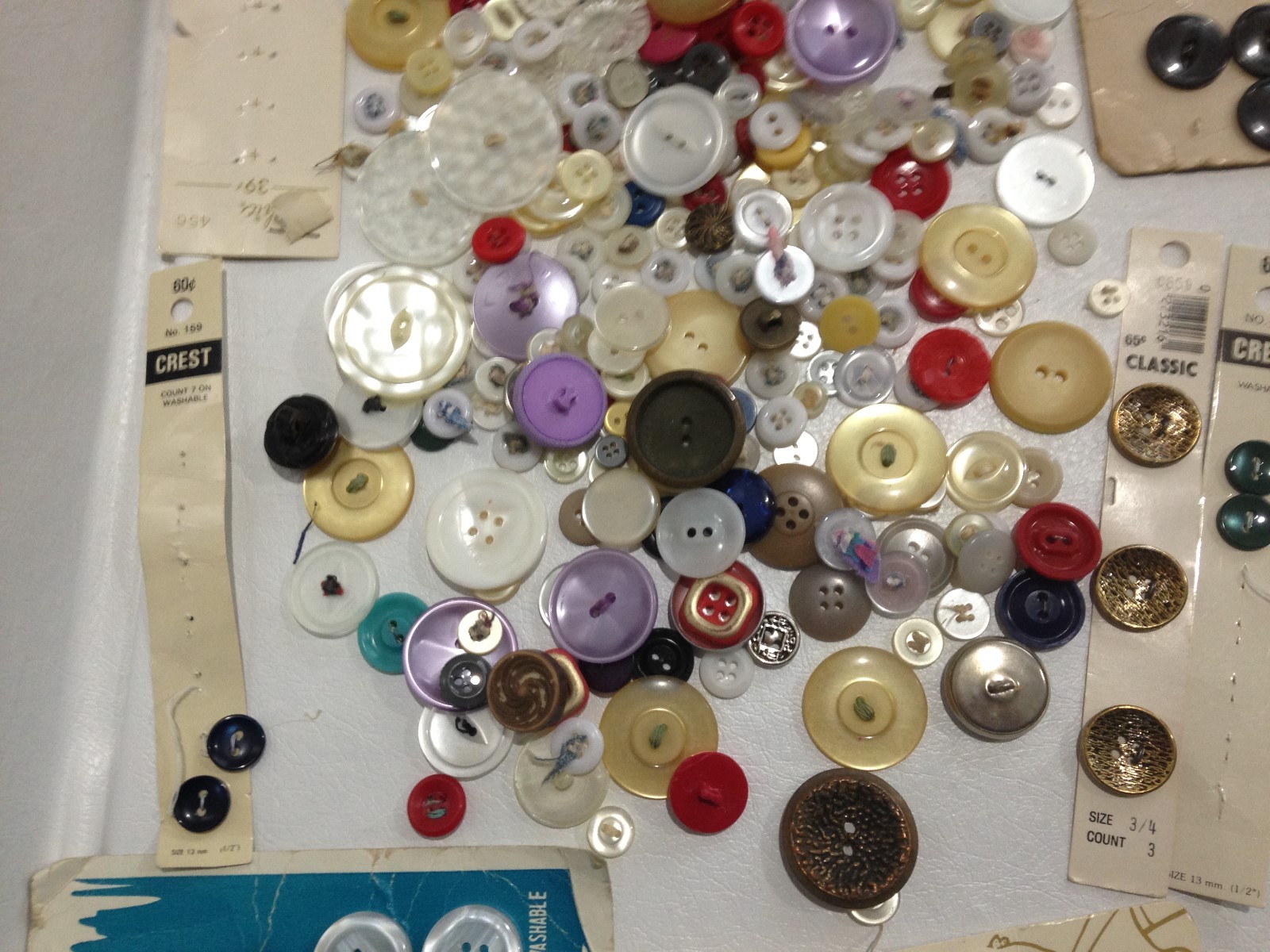 MIXED LOT of OLD-VINTAGE Buttons~Some on Cards