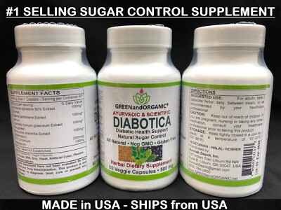 VEG CAPSULES DIABOTICA Insulin Blood Sugar CONTROL Diabetic BESTSELLER Veggie 
