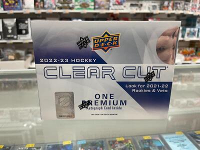 2022-23 Upper Deck Clear Cut NHL Hockey HOBBY BOX 1 Autograph Factory Sealed F/S