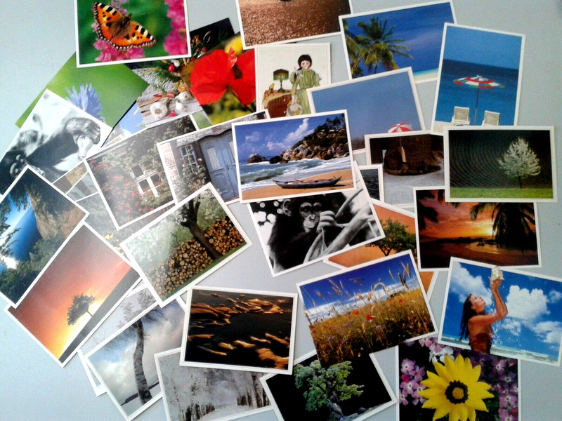 100 Postkarten, Postkarten-Set, Ca. 25-30 Verschiedene Motive, Postcrossing