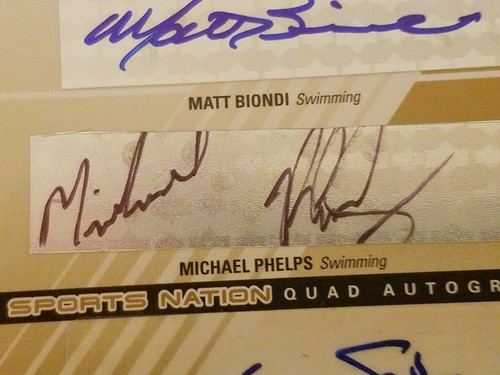 Michael Phelps Louganis Spitz Biondi Signed Rare Olympic Autograph 2010 UD Card