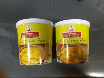 2 MAE PLOY Yellow Curry Paste 14 Oz Each No MSG/Colors/Preservative Exp 07/2025