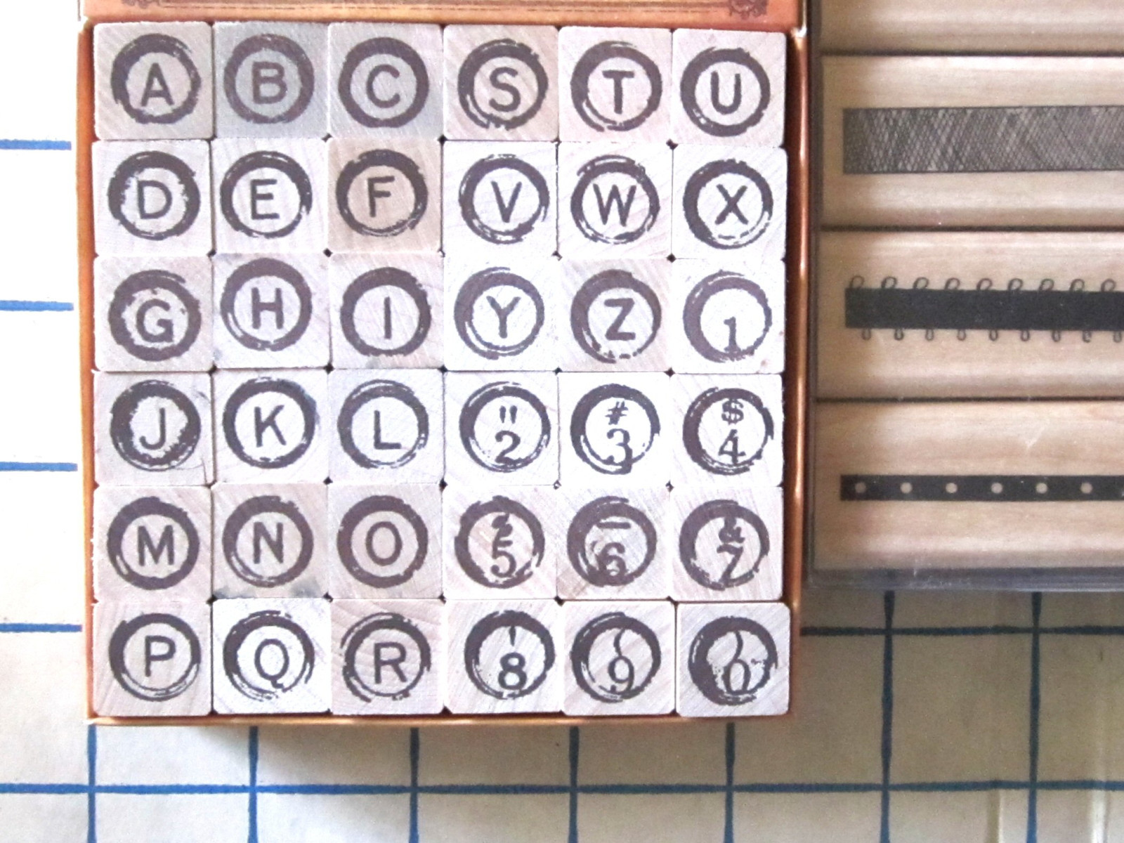 Lot of 12 Penny Black Border Rubber Stamps 1 Set Nostalgiques Alphabet and #'s