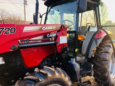 CASE 4X4 X 70 LOADER TRACTOR LOADER FULL CAB RUBBER TIRE BOB CAT NICE  SNOW PLOW