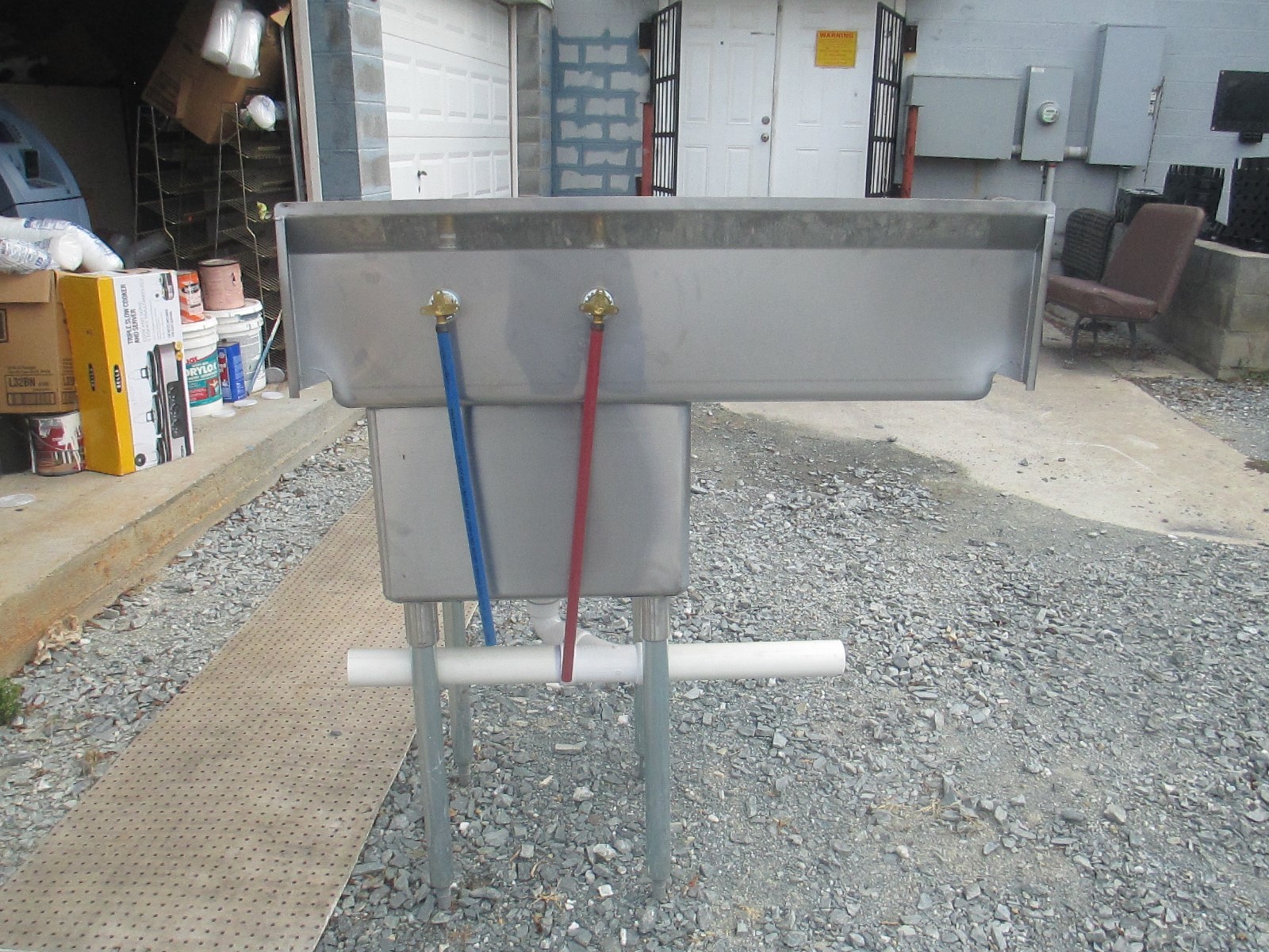 One compartment stainless steel prep (Salad)   sink