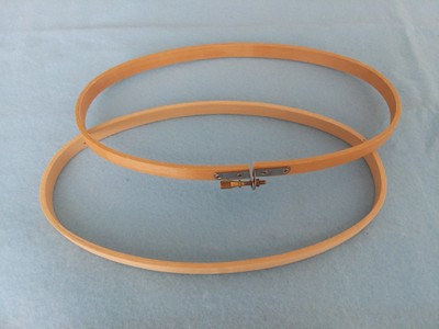 WOOD EMBROIDERY/CROSS STITCH/NEEDLEPOINT SET OF 2 HOOPS, 8