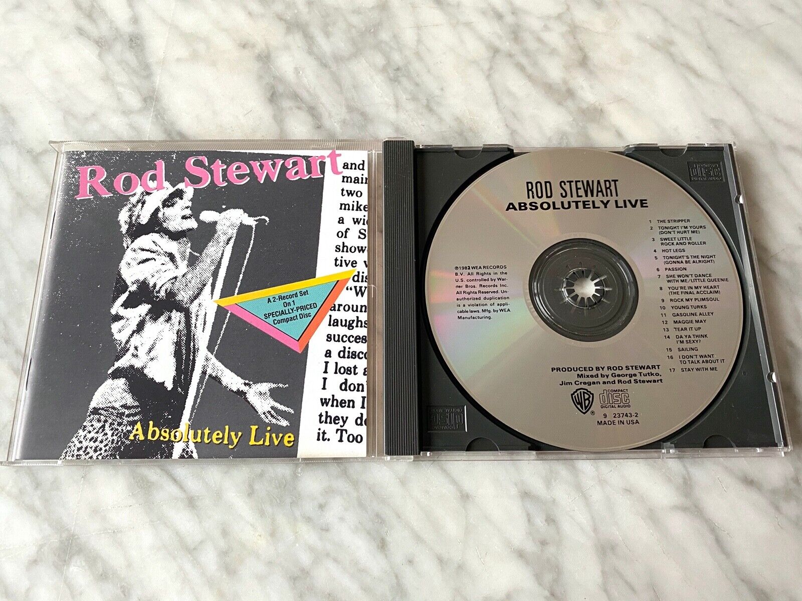 Rod Stewart Absolutely Live CD EARLY PRESS! Warner 923743-2 Rod Stewart Absolutely Live CD EARLY PRESS! Warner 923743-2