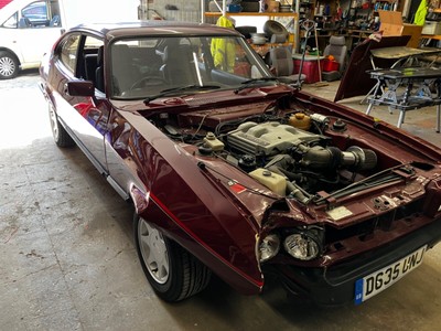 Ford Capri Cosworth accident damaged