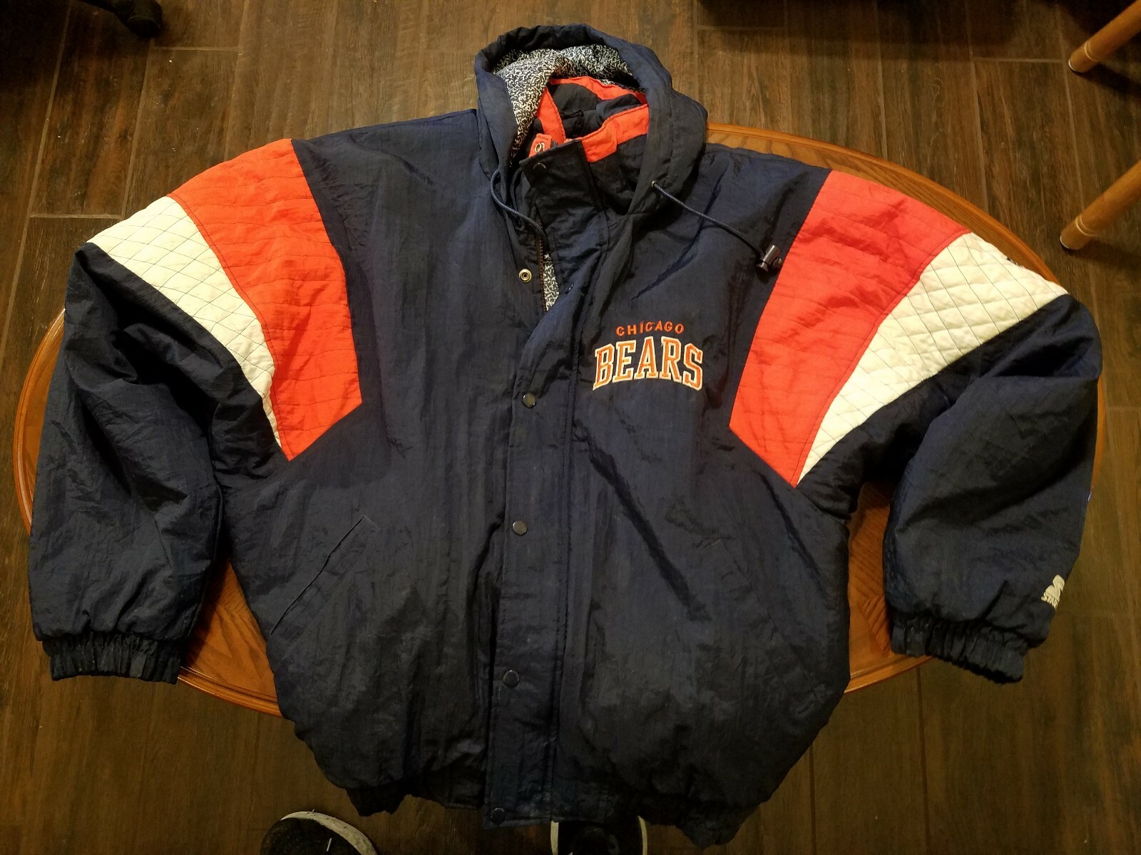 VTG Starter Chicago Bears NFL Full Zip Parka Hooded Winter VTG Starter Chicago Bears NFL Full Zip Parka Hooded Winter