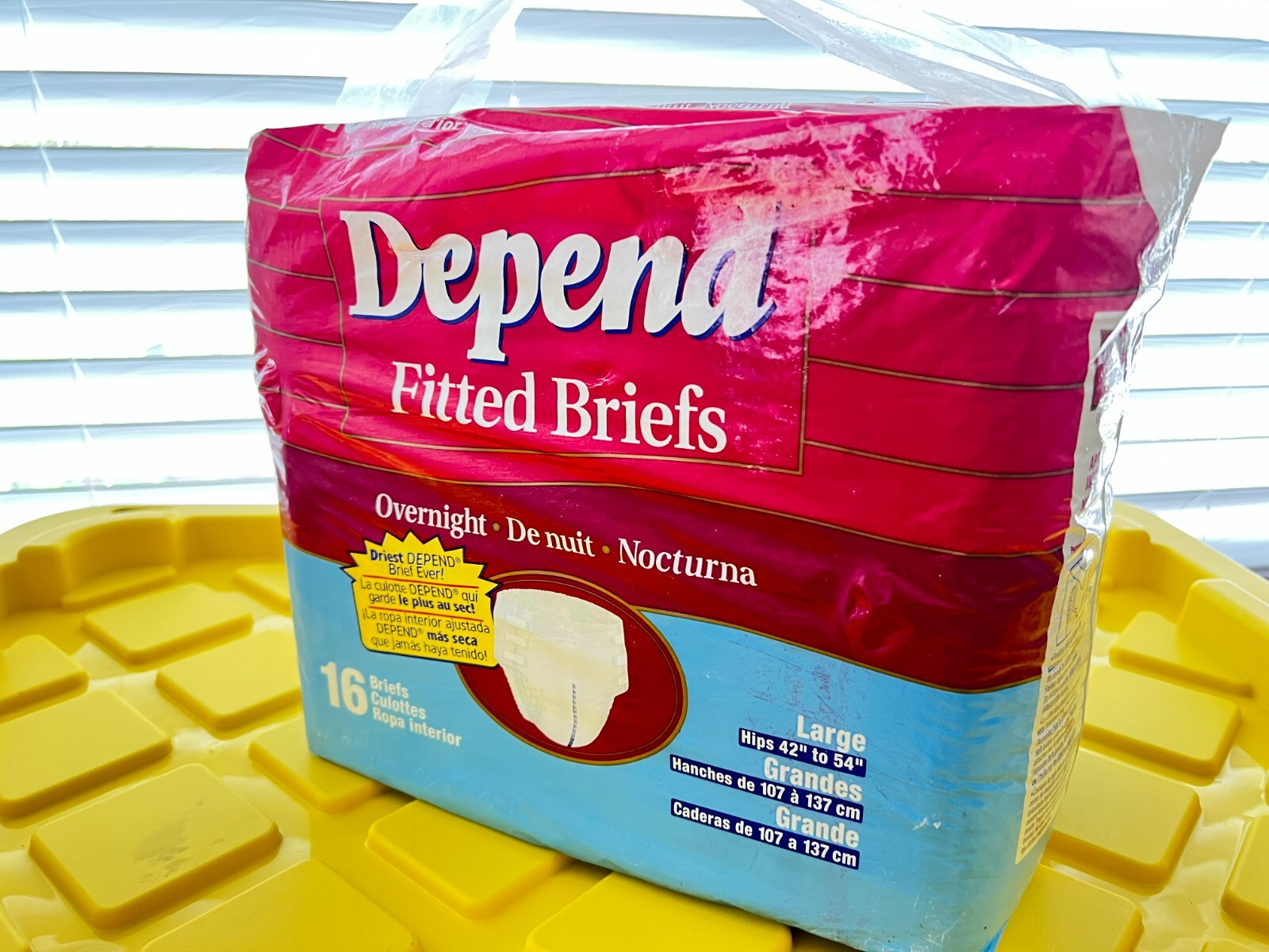 Vintage Depend Overnight Plastic Adult Diapers Fitted Briefs 1996 Large