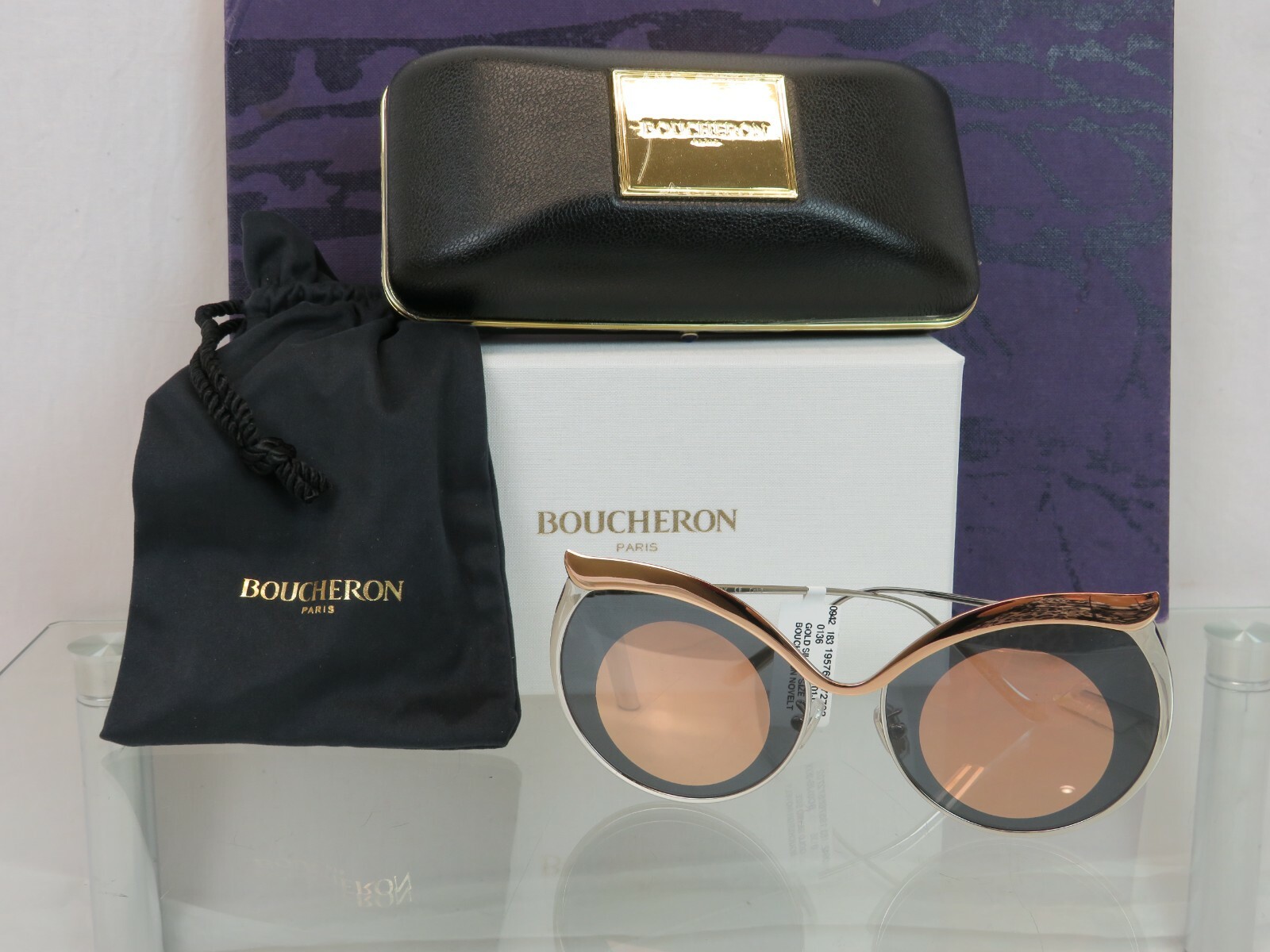 BOUCHERON GOLD SILVER BC01JS ROUND OWL LIMITED EDITION