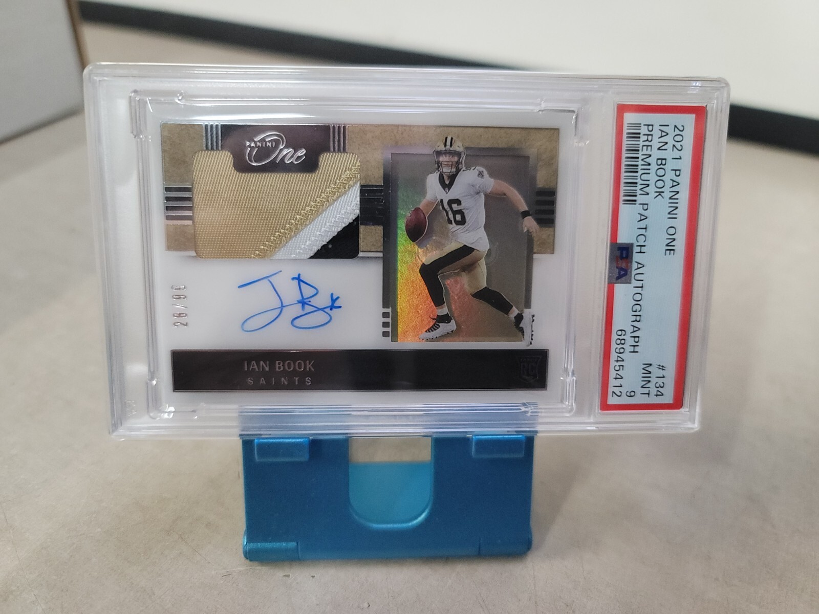 2021 Panini One Ian Book RPA Patch Auto #/99 Rookie RC PSA 9