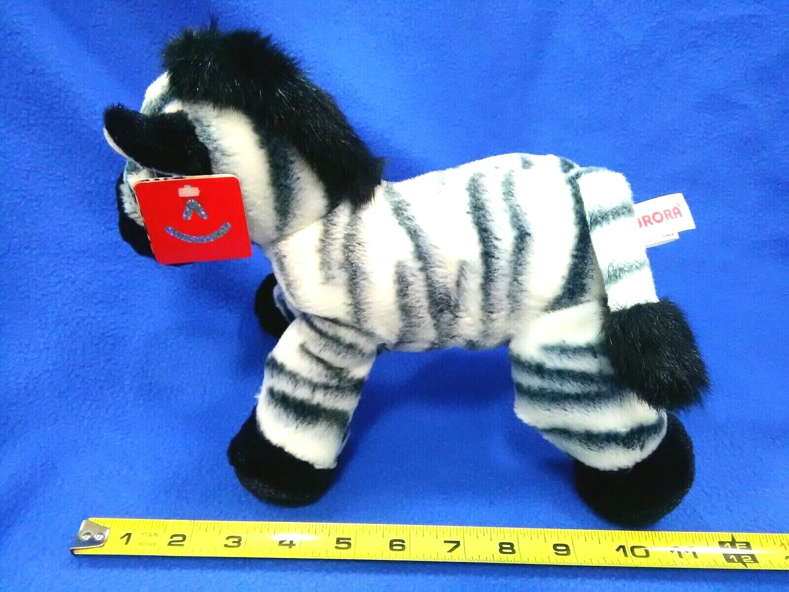 Plush Zebra By Aurora With Tags 12 Inches plush animal