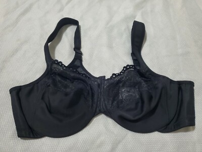 Glamorise Women's Plus Size Low Cut Wonderwire Lace Bra Underwire #1240 44B F6