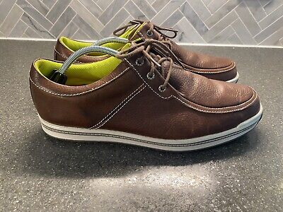 Mens FJ FootJoy Casual Spikeless Golf Shoes size 12 Brown