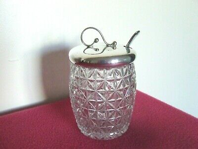 Blue Candy Nut Dish and Holder-Jam or sugar bowl 1960/'s decor