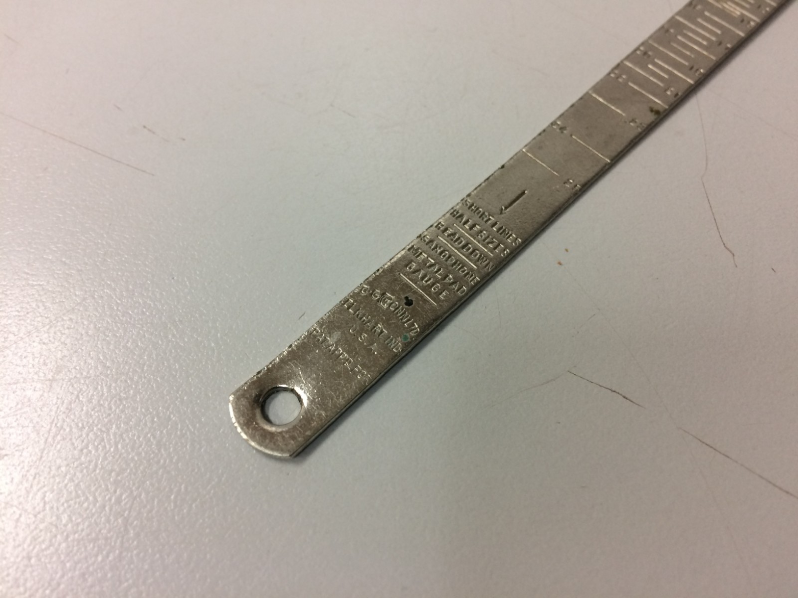 Vintage CG Conn Saxophone Pad Measuring Tool