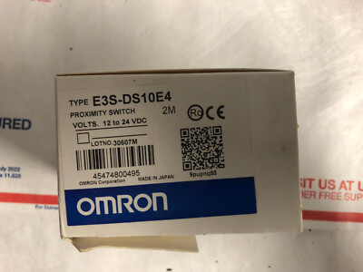 New Omron E3S-DS10E4 Diffuse Reflective Photoelectric Sensor, 100mm, Pre-Wired