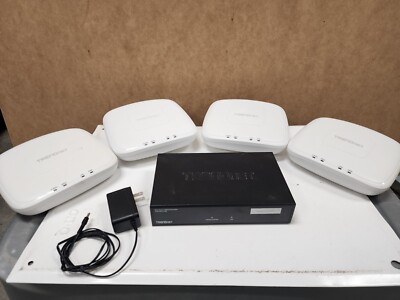 (4) Trendet TEW-821DAP/A PoE Access Points+TEW-WLC100 Wireless LAN Controller