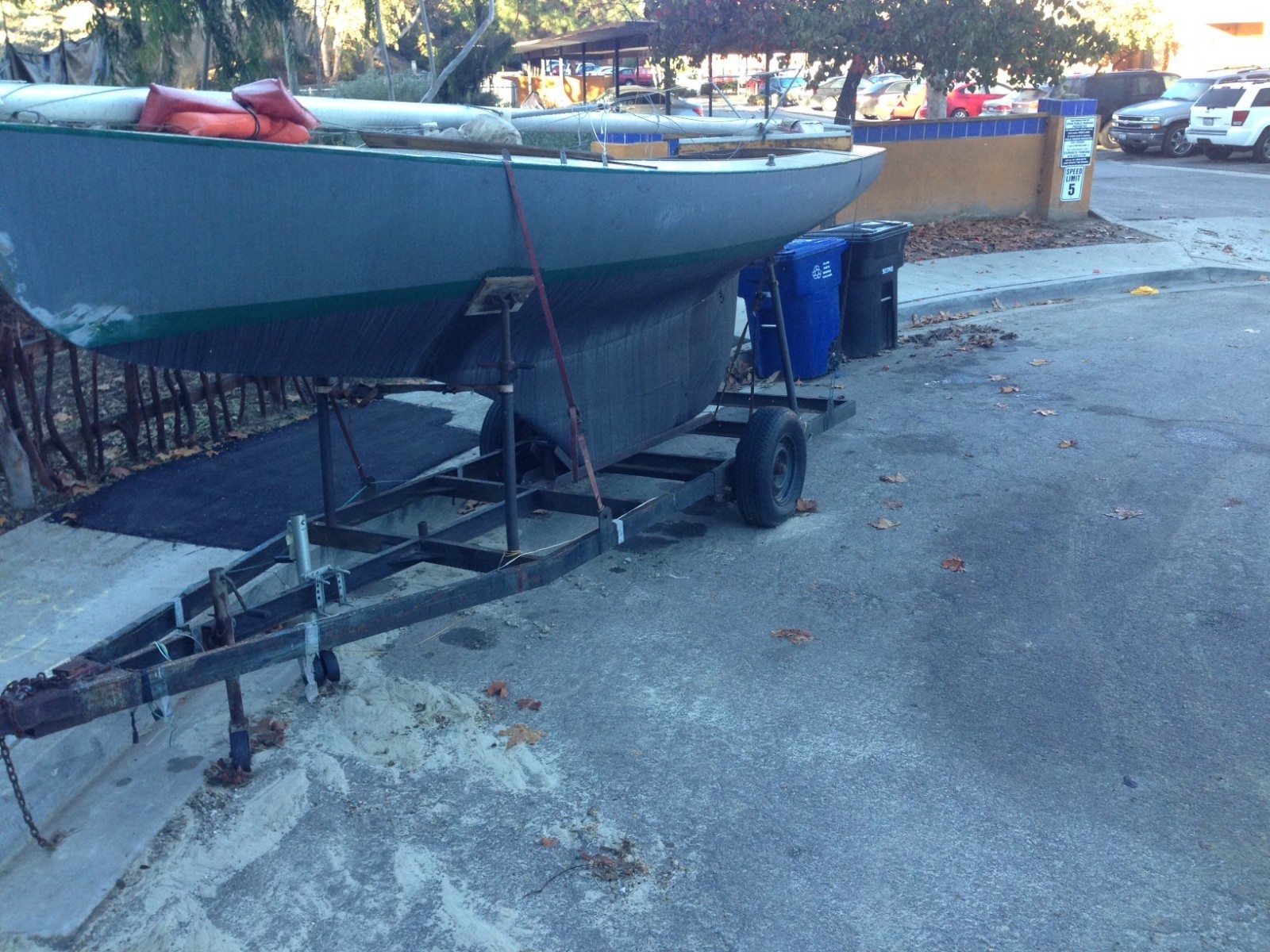 1956 full keel classic racing sailboat and trailer located in san diego